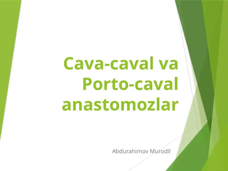 Cava-cavalvaPorto-cavalanastomozlar