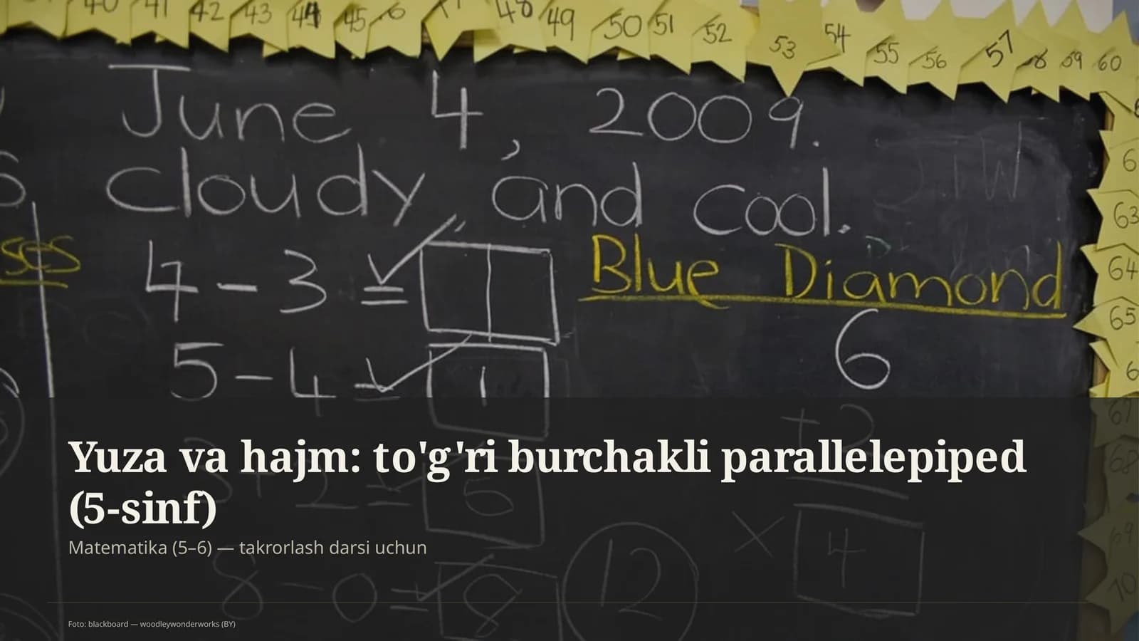 Matematika (5–6) — takrorlash darsi uchun
