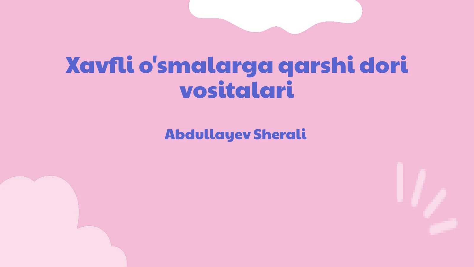 Xavfli o'smalarga qarshi dori vositalari