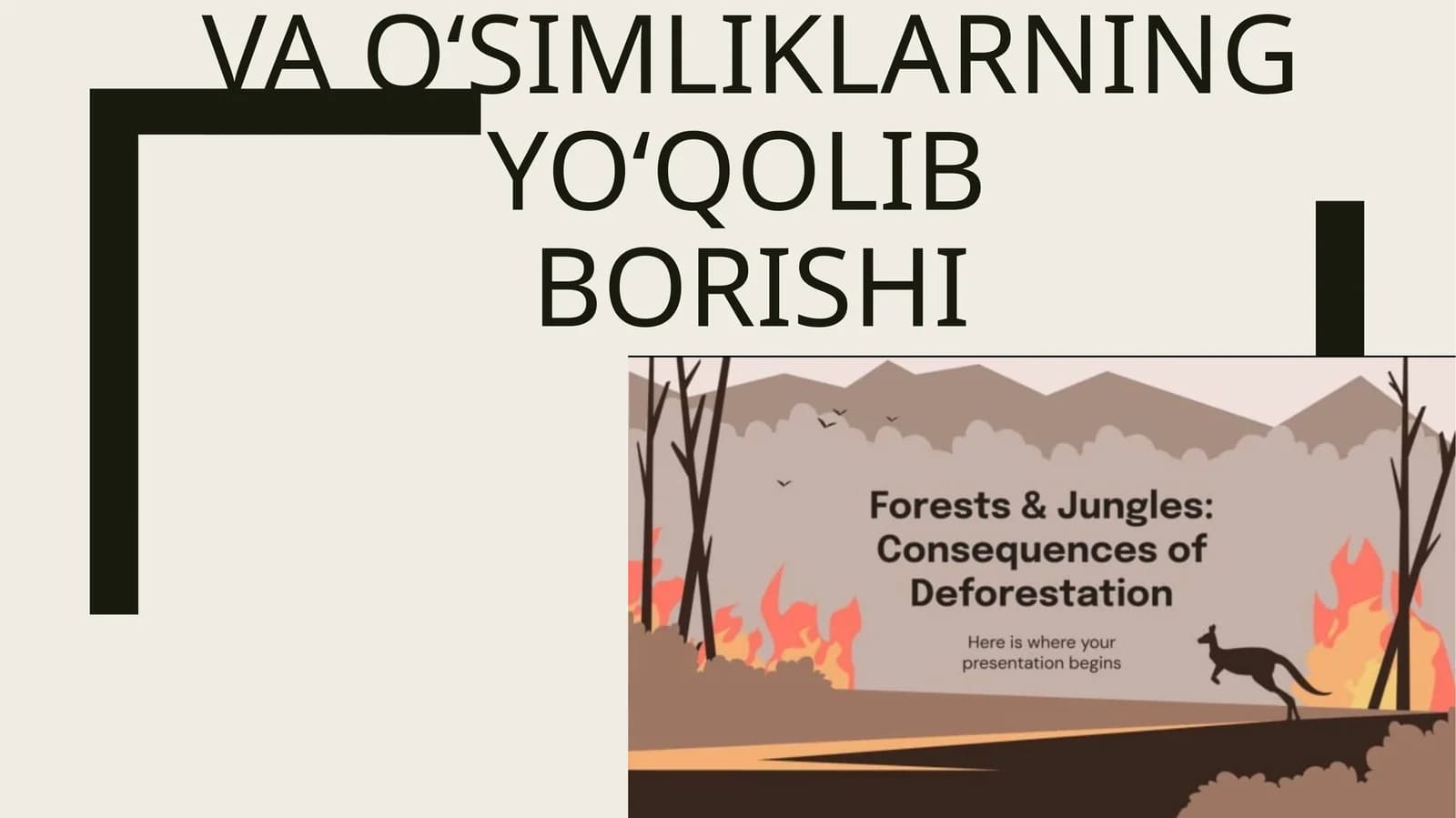 Yovvoyi hayvonlar va o‘simliklarning yo‘qolibborishi