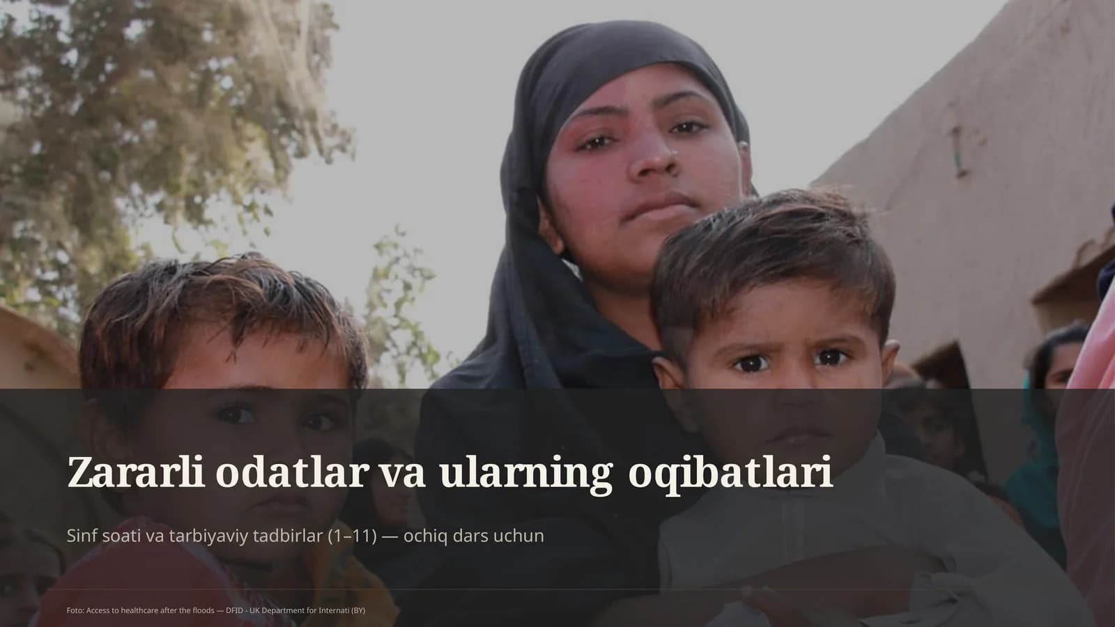 Zararli odatlar va ularning oqibatlari