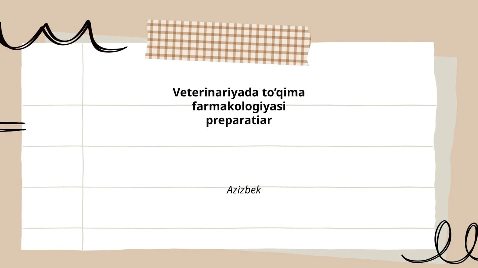 Veterinariya farmakologiyasi asoslari