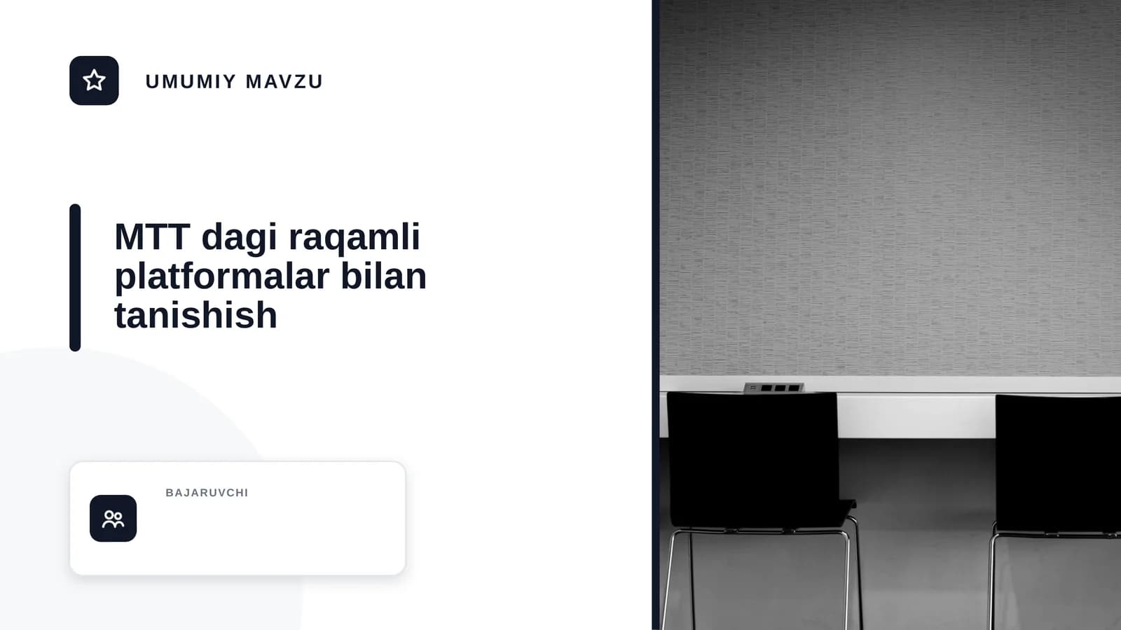 MTT dagi raqamli platformalar bilan tanishish