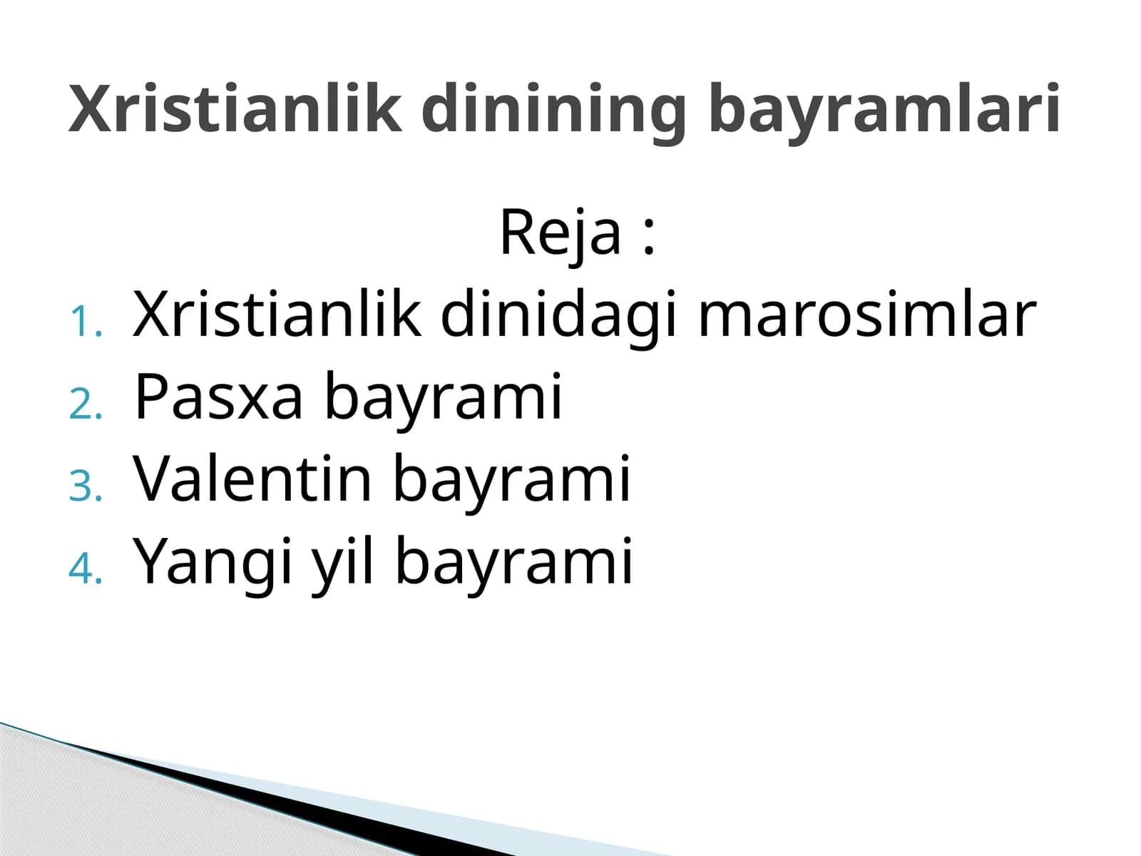 Xristianlikdinidagimarosimlar