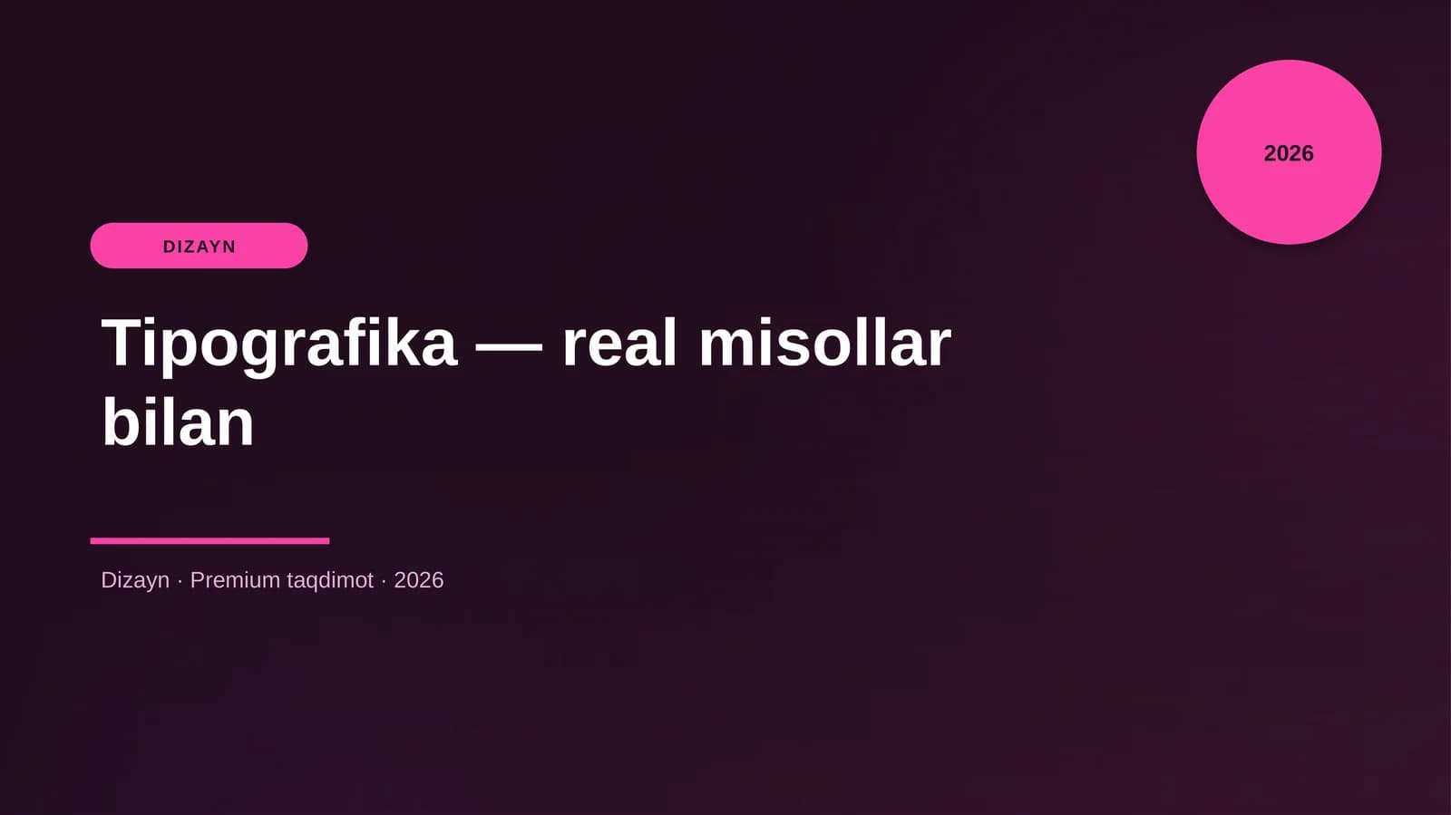 Tipografika — real misollar bilan
