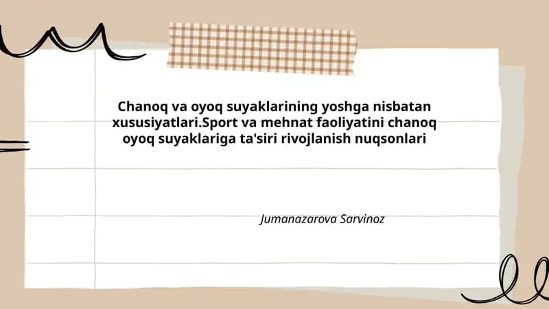 Chanoq va oyoq suyaklari