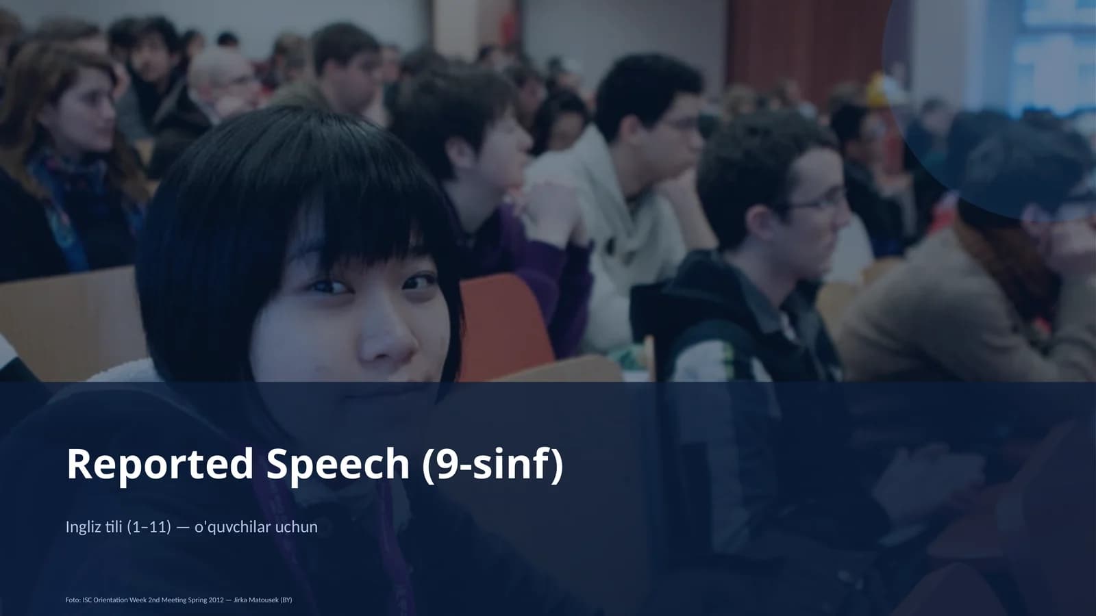 Reported Speech (9-sinf) Ingliz tili (1–11)