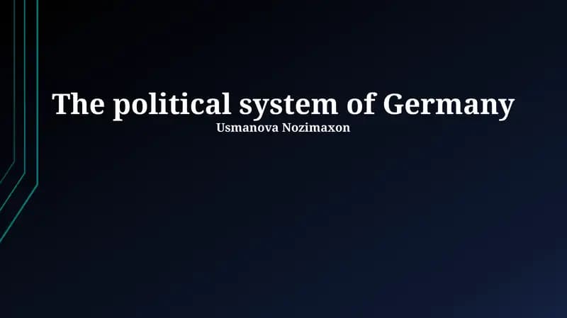 Germany's Political Foundations: From History to Basic Law