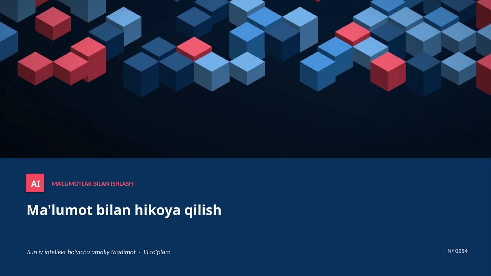 Ma'lumotlar Bilan Ishlash
