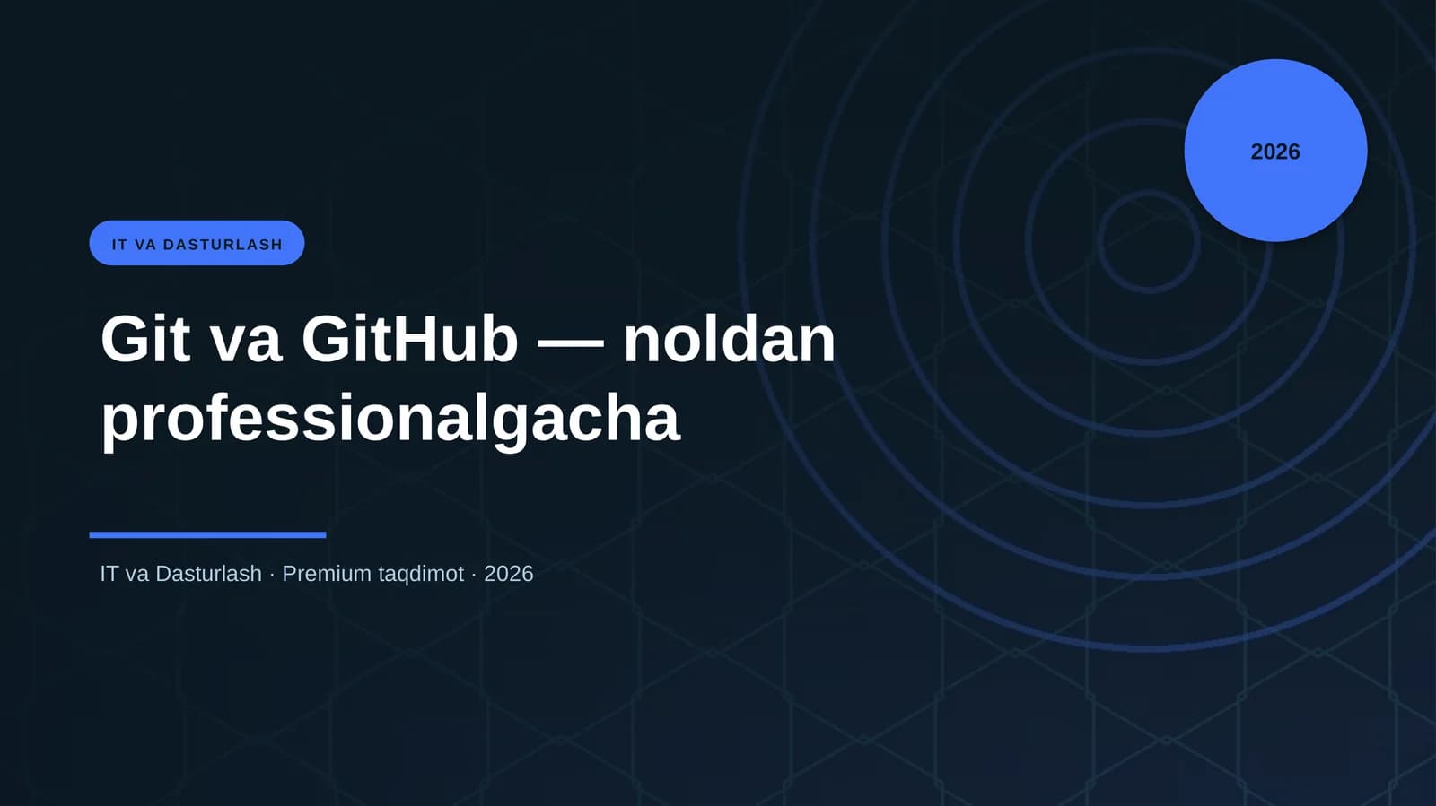 Git va GitHub — noldan professionalgacha