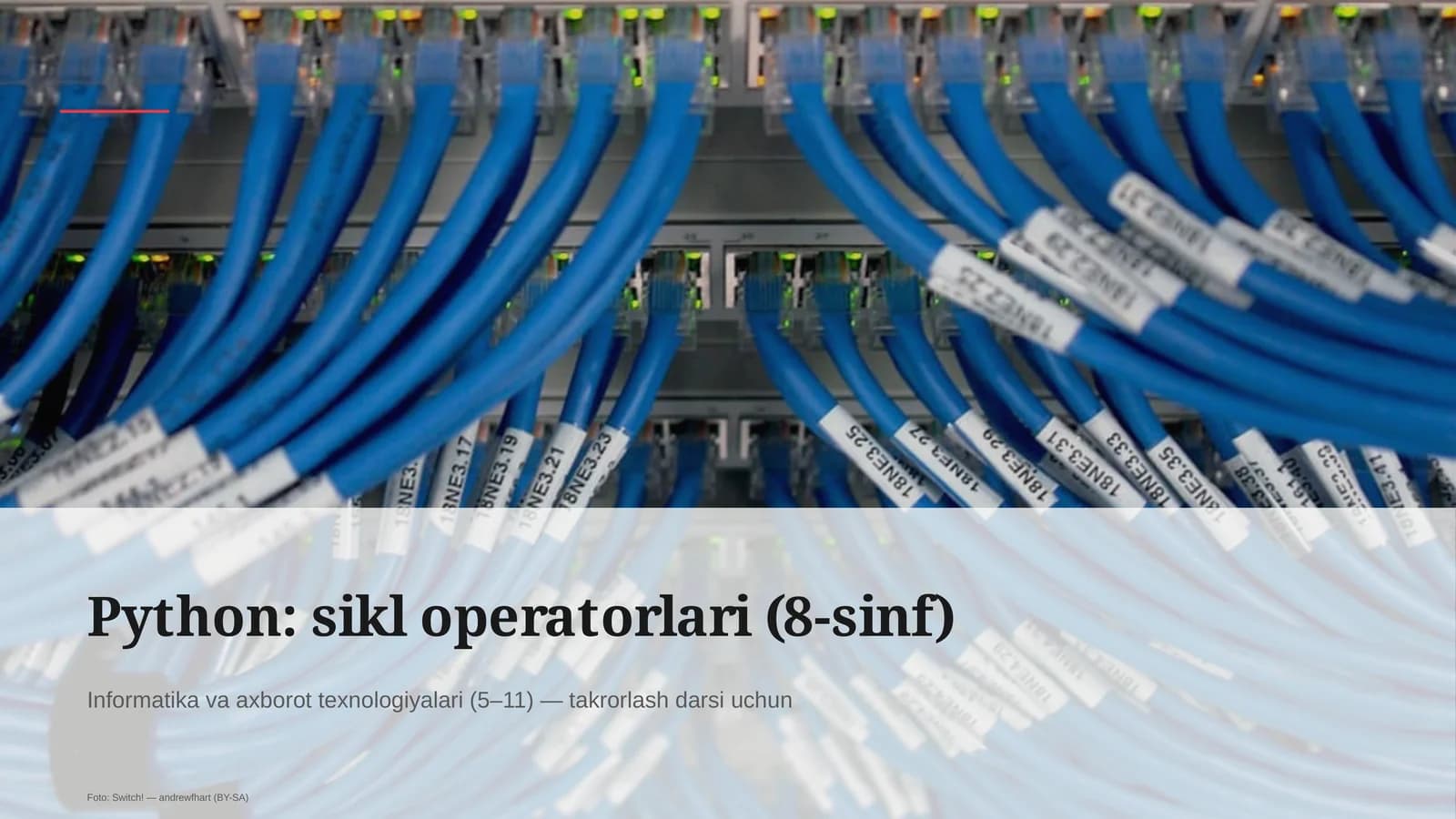 Python: sikl operatorlari (8-sinf)
