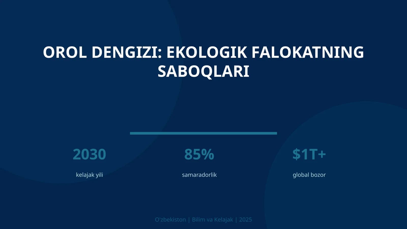 Orol dengizi: ekologik falokatning saboqlari