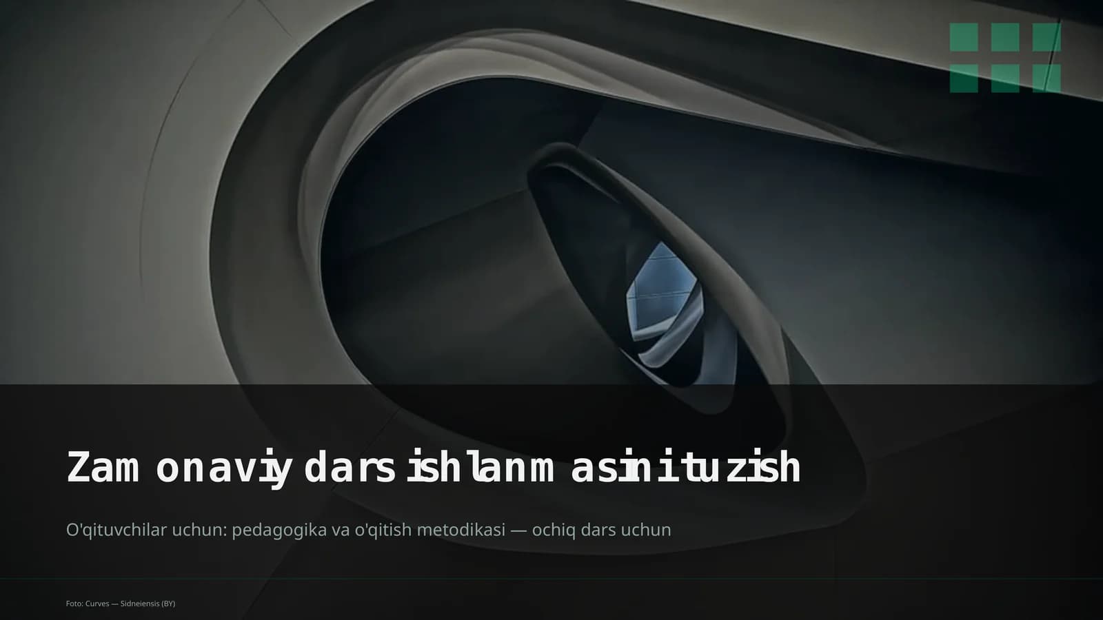 Zamonaviy dars ishlanmasi