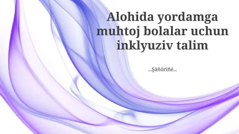 O'lchovli Inklyuziv Muvaffaqiyat