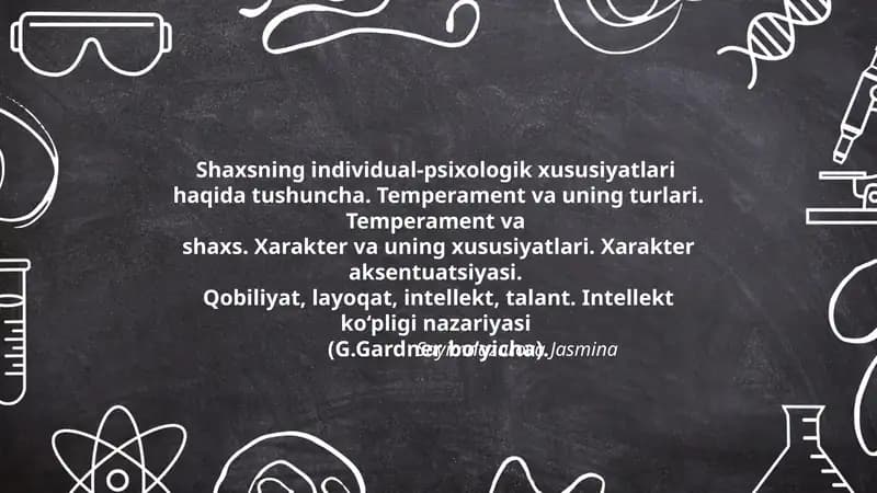 Shaxsning individual-psixologik xususiyatlari