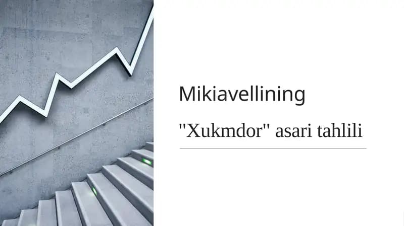 Mikiavellining "Xukmdor" asaritahlili