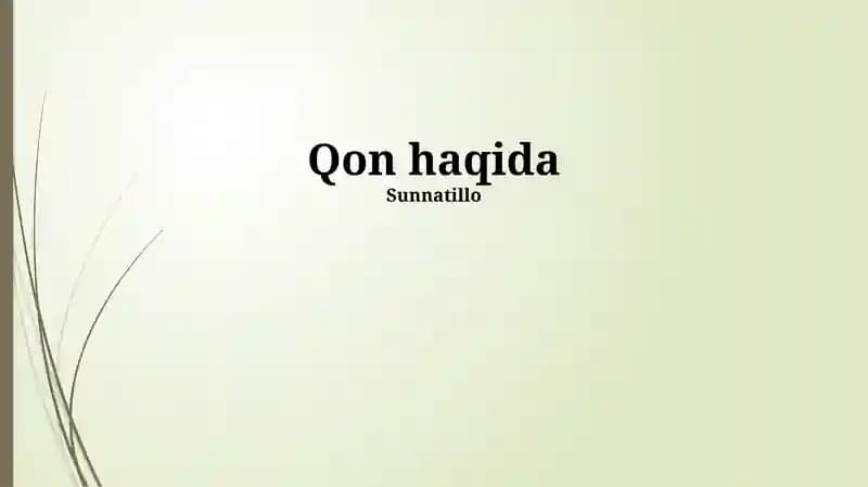 Qon haqida