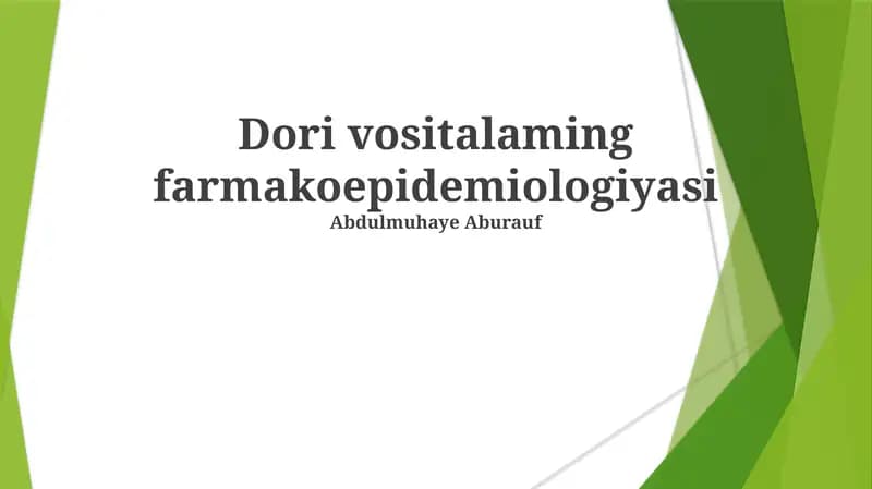 Dorilarning farmakoepidemiologiyasi