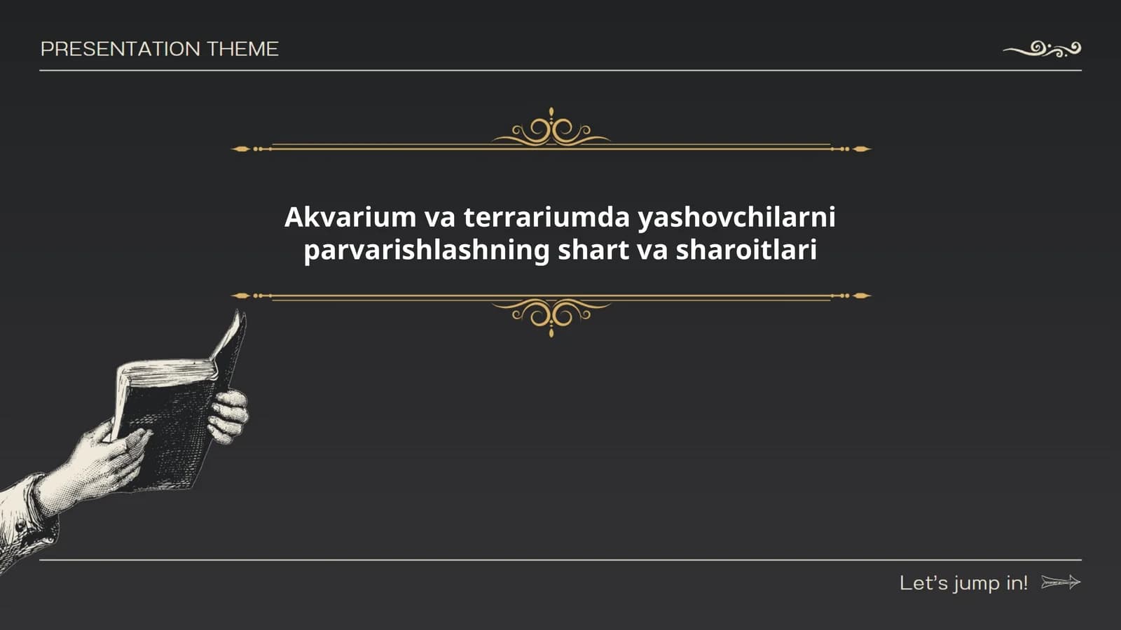 Akvarium va terrariumda yashovchilarni parvarishlashning shart va sharoitlari