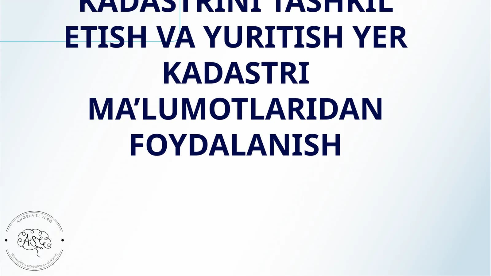 VILOYATDA YER KADASTRINI TASHKIL ETISH VA YURITISH YER KADASTRI MA’LUMOTLARIDAN FOYDALANISH