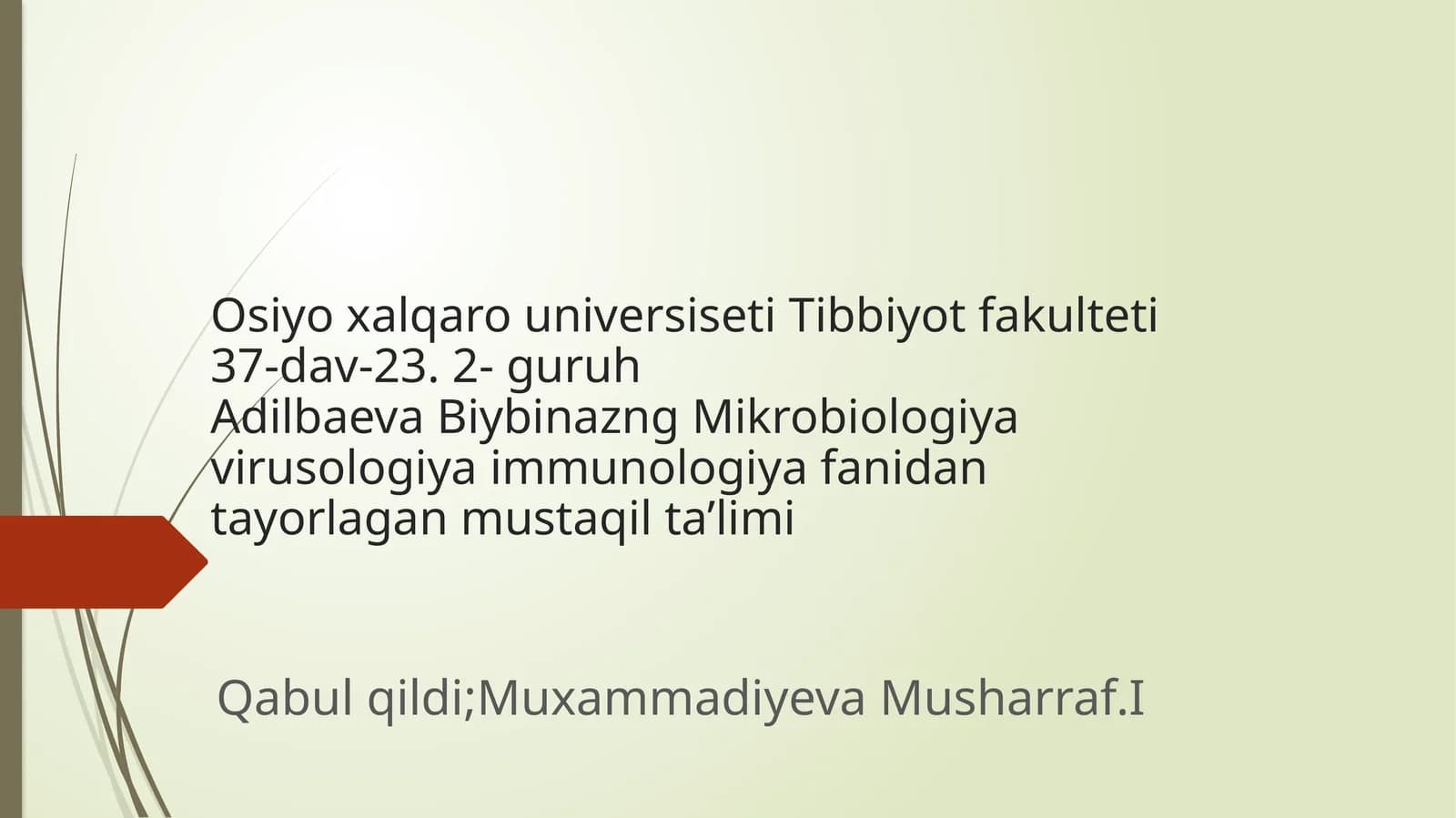 Mavzu;Dibakterioz  va dizbakteriozning zamonaviy bakteriologik diagnostikasi haqida to'liq malumot