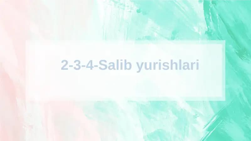 2-3-4-Salibyurishlari