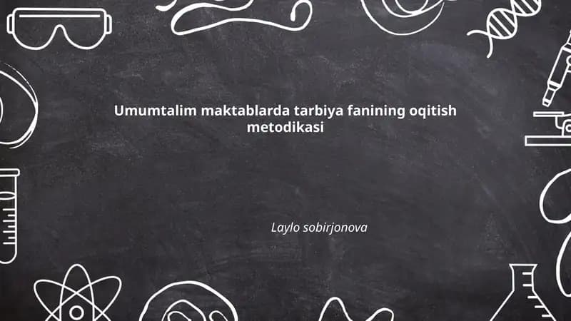 Tarbiya fanining o‘quv dasturini shakllantirish tamoyillari