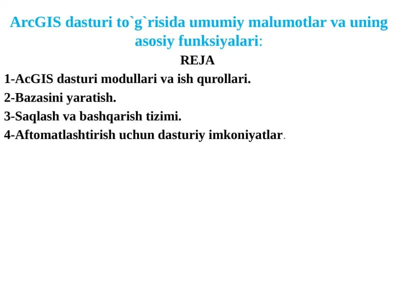 ArcGISdasturi