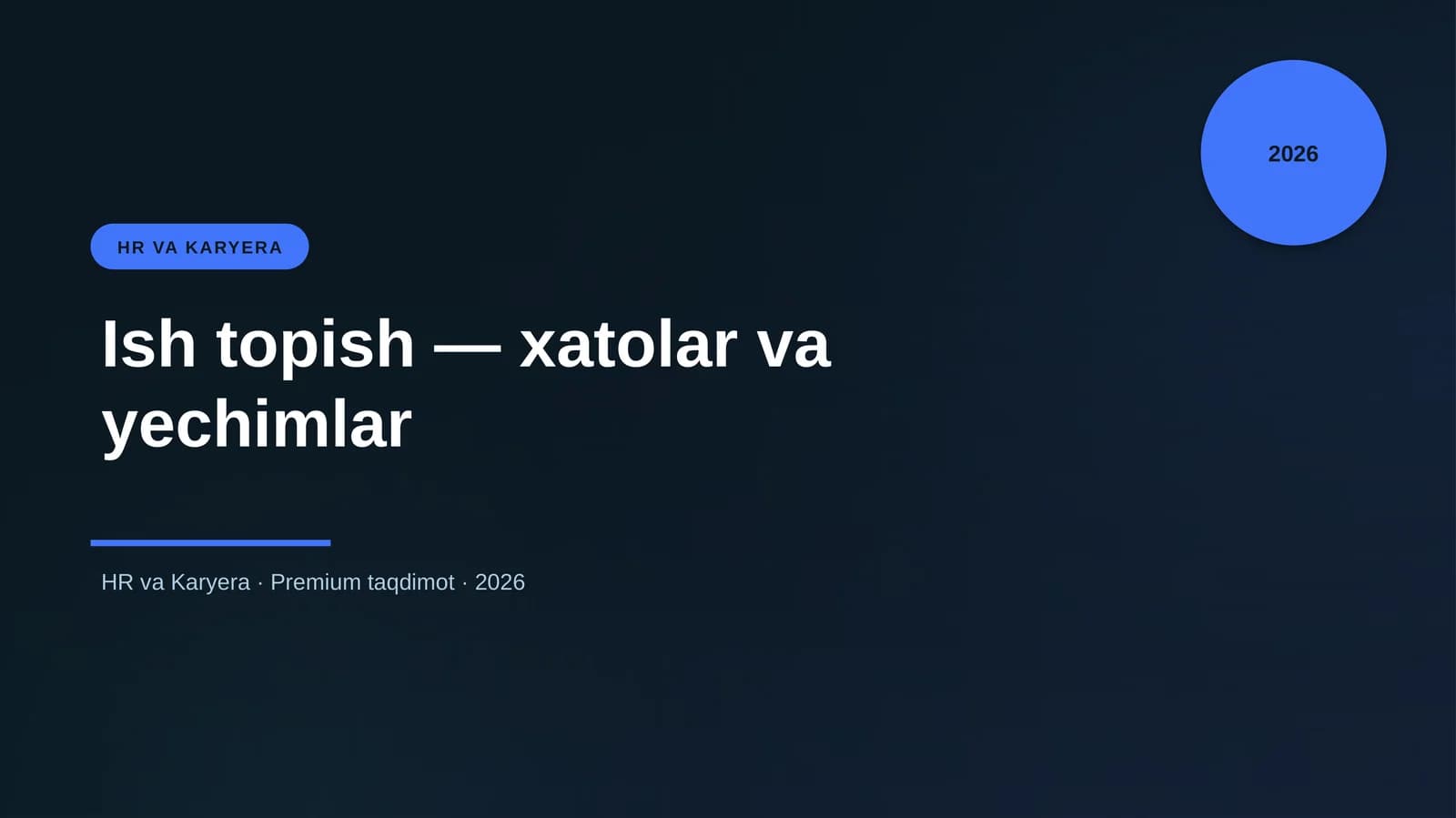 Ish topish — xatolar va yechimlar