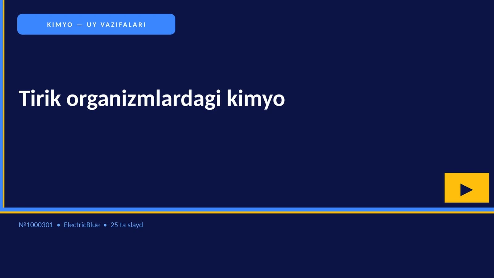 Tirik organizmlardagi kimyo