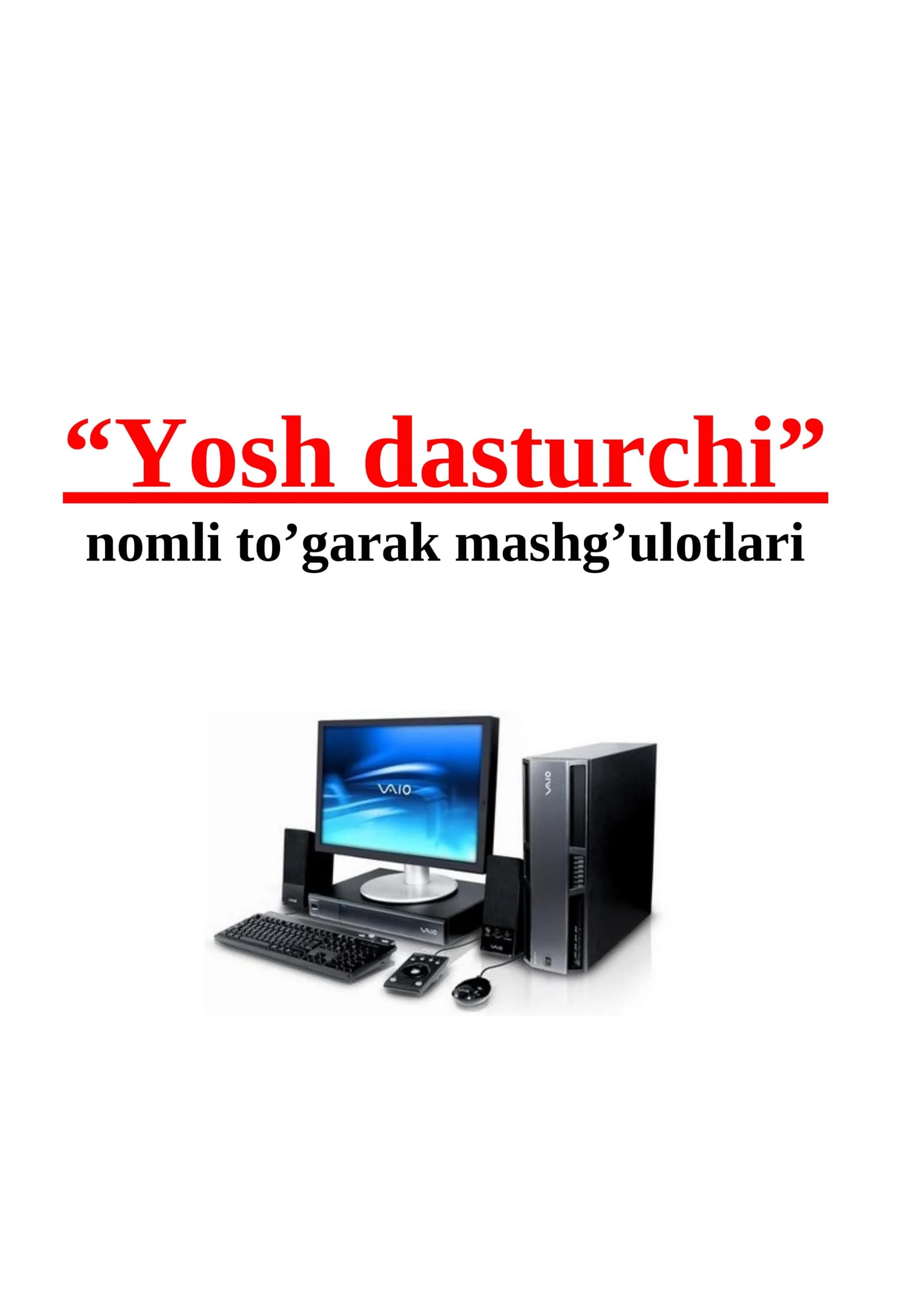 Informatika to'garak 34 soatlik.