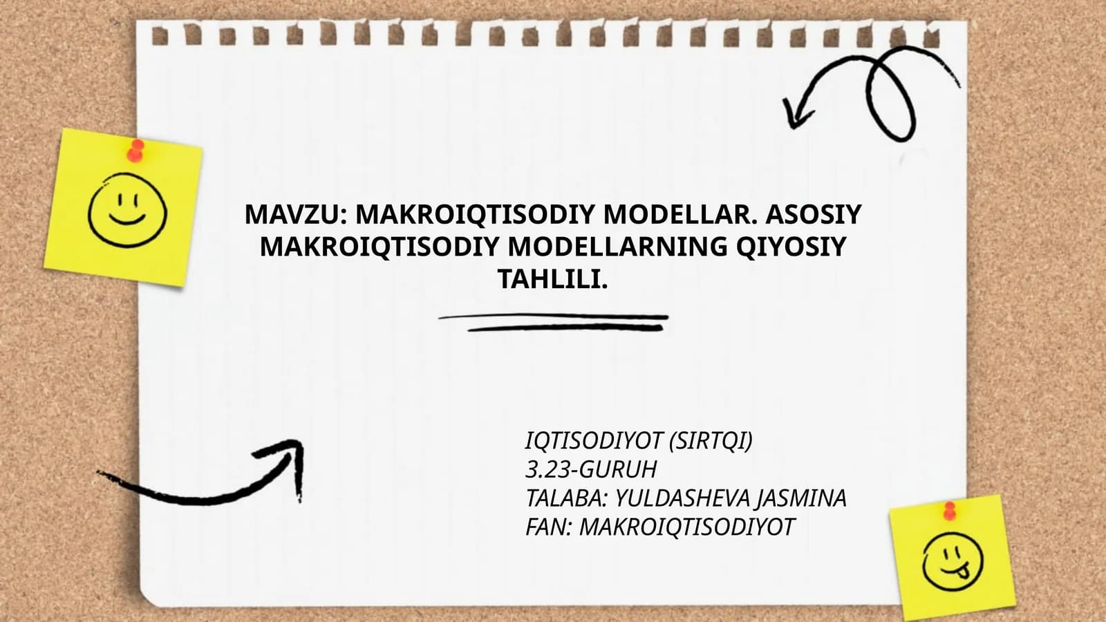MAKROIQTISODIY MODELLAR