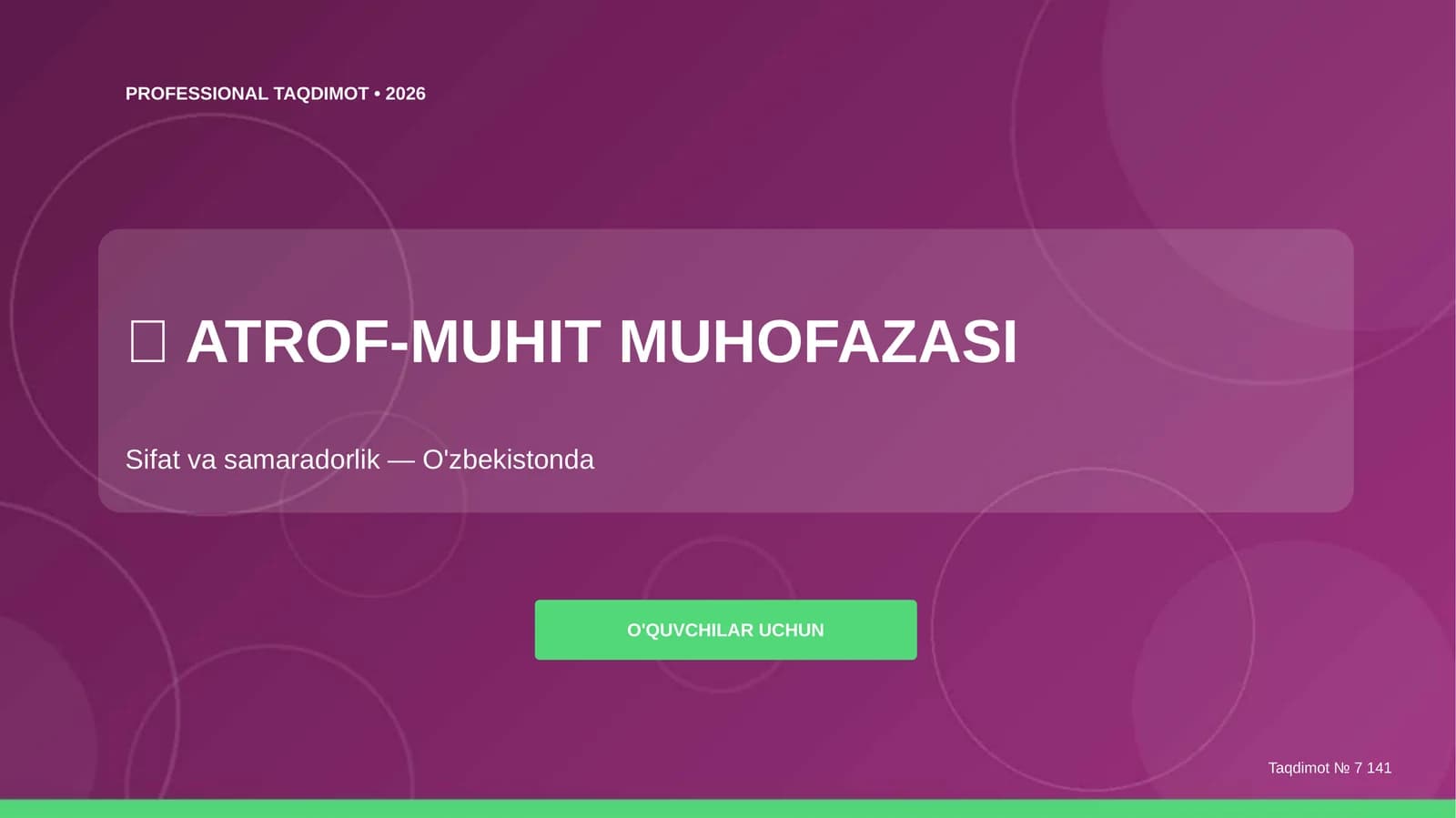 ATROF-MUHIT MUHOFAZASI