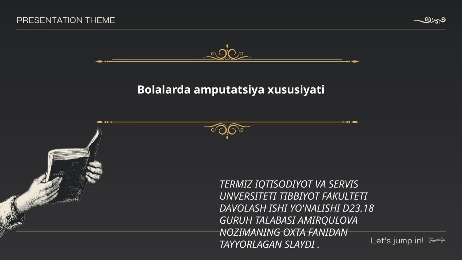 Bolalarda amputatsiya xususiyati