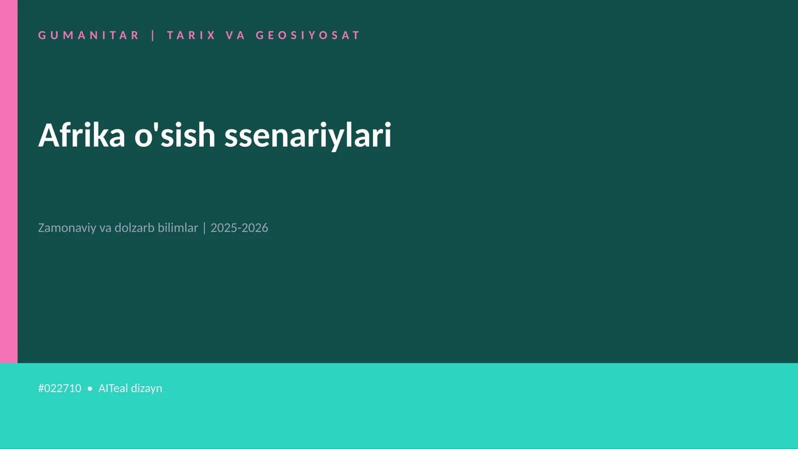 Afrika o'sish ssenariylari