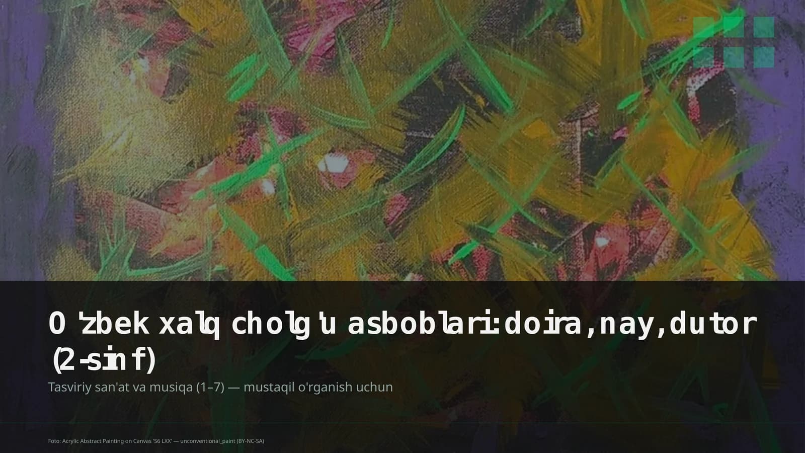 O'zbek xalq cholg'u asboblari: doira, nay, dutor (2-sinf)
