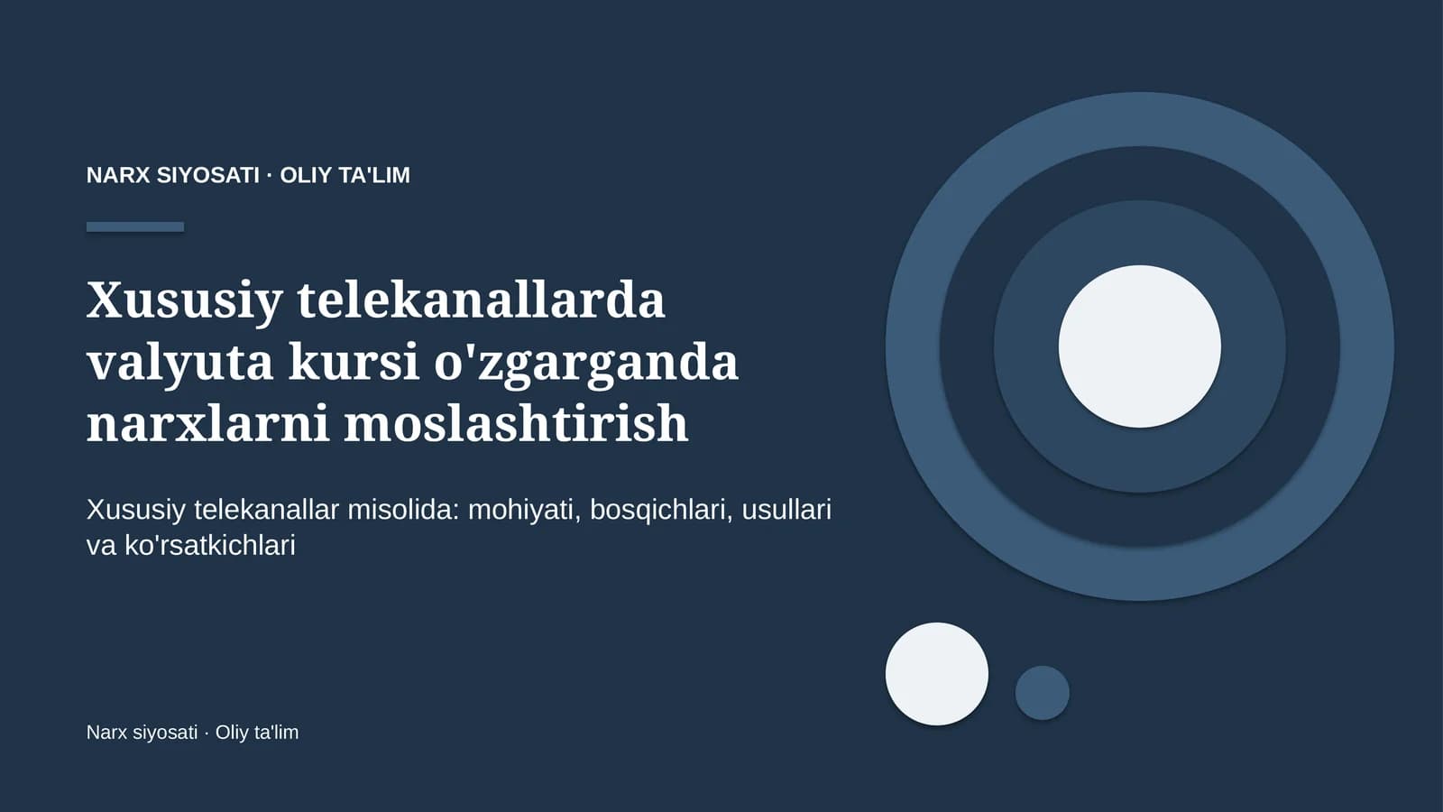 Xususiy telekanallarda valyuta kursi o'zgarganda narxlarni moslashtirish