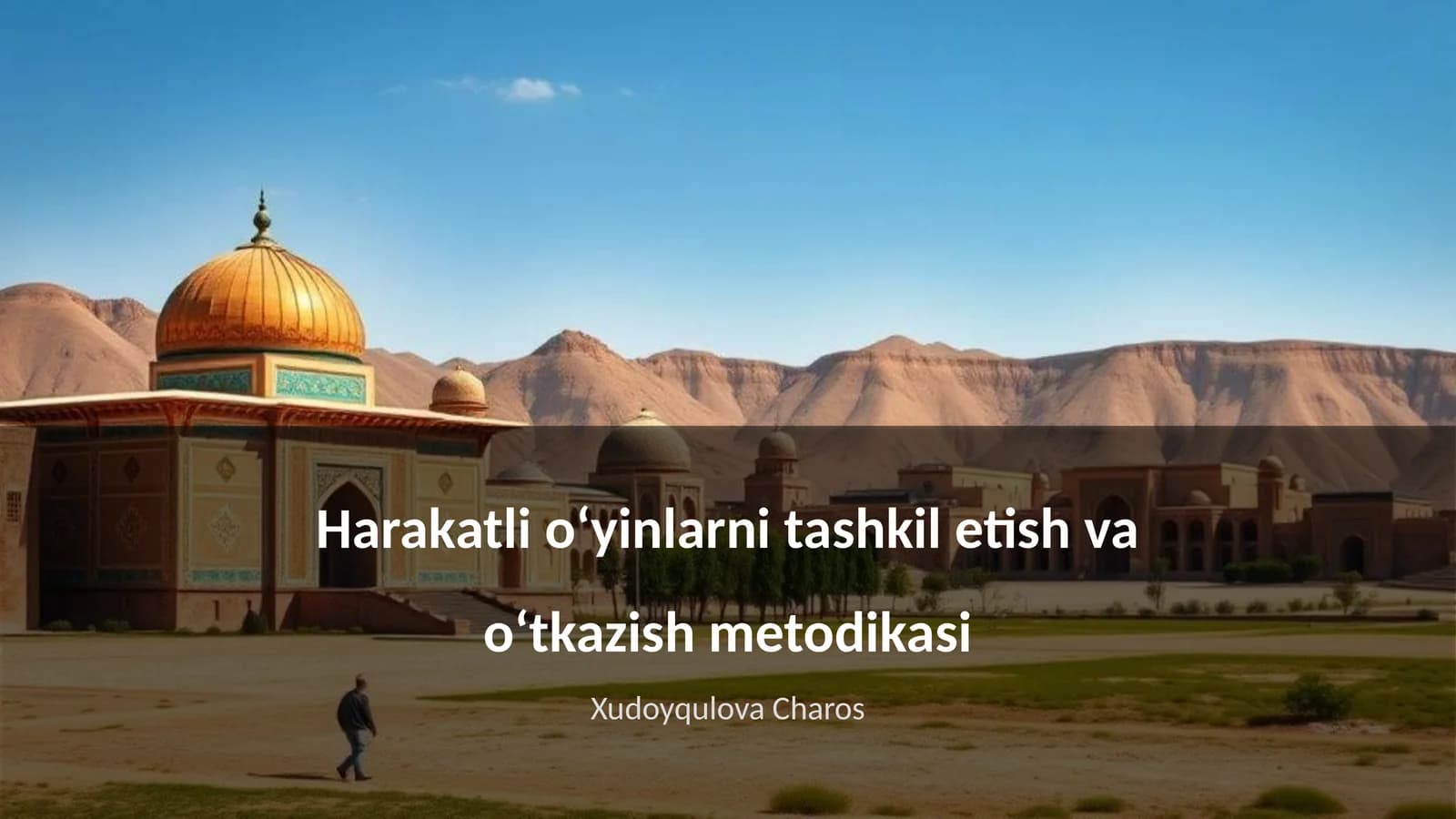 Harakatli oʻyinlarni tashkil etish va oʻtkazish metodikasi