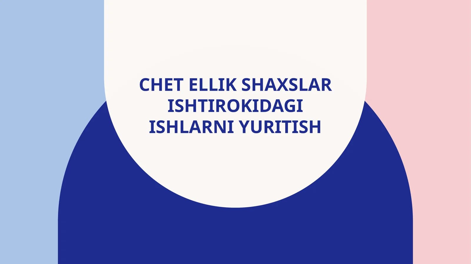 Chet Ellik Shaxslar Ishidagi Ishlar