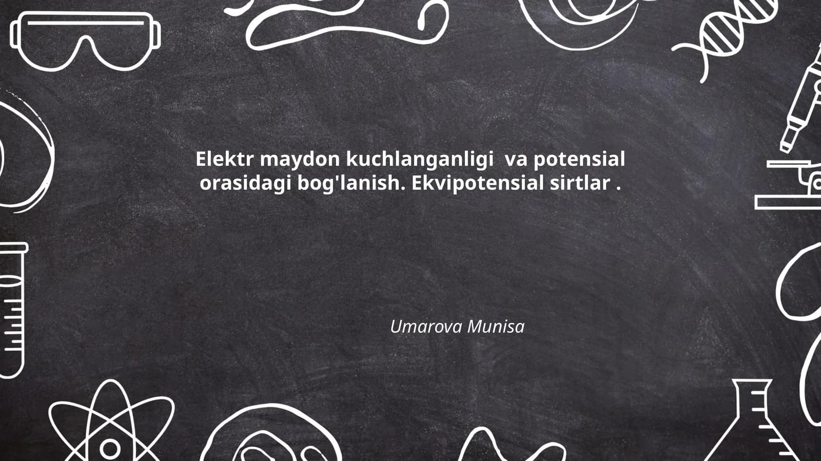 Elektr maydon va elektr kuchlanganlik