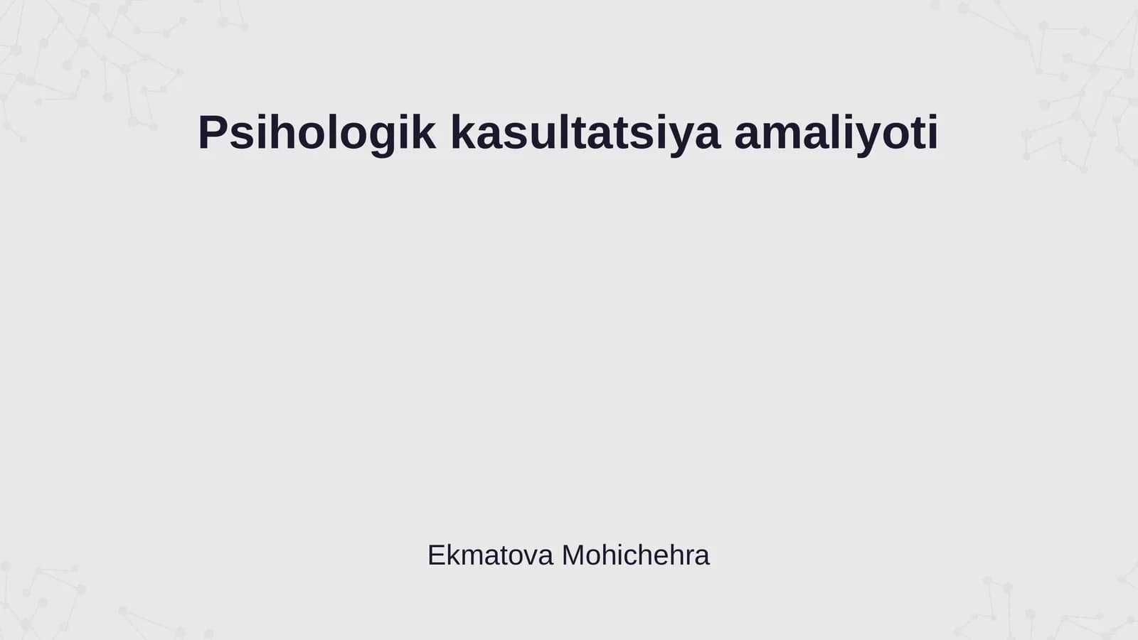Psihologik kasultatsiya amaliyoti