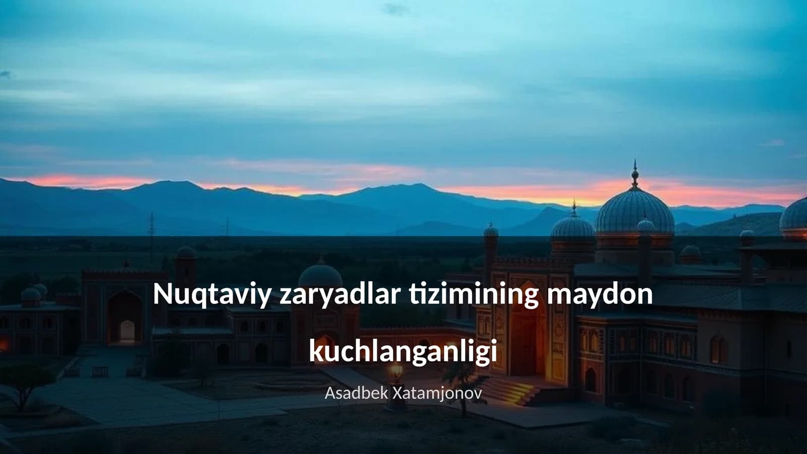 Nuqtaviy zaryadlar tizimining maydon kuchlanganligi