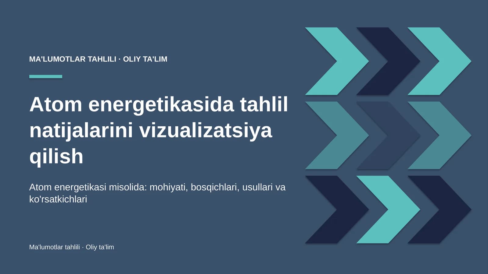 Atom energetikasi tahlil natijalari vizualizatsiya qilish
