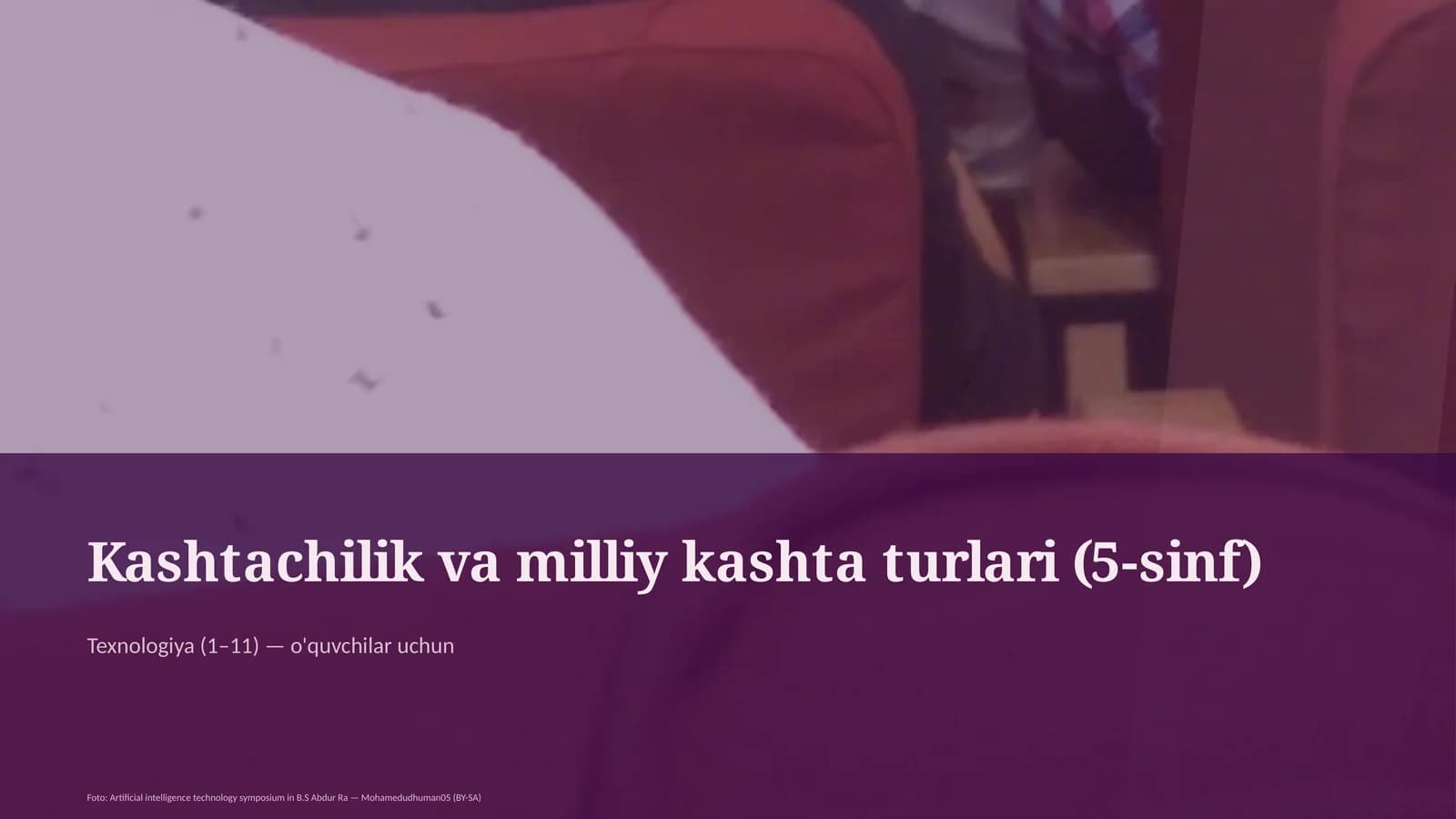 Kashtachilik va milliy kashta turlari (5-sinf)