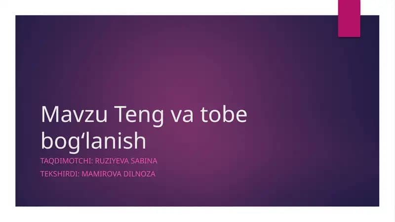 Teng vatobebogʻlanish