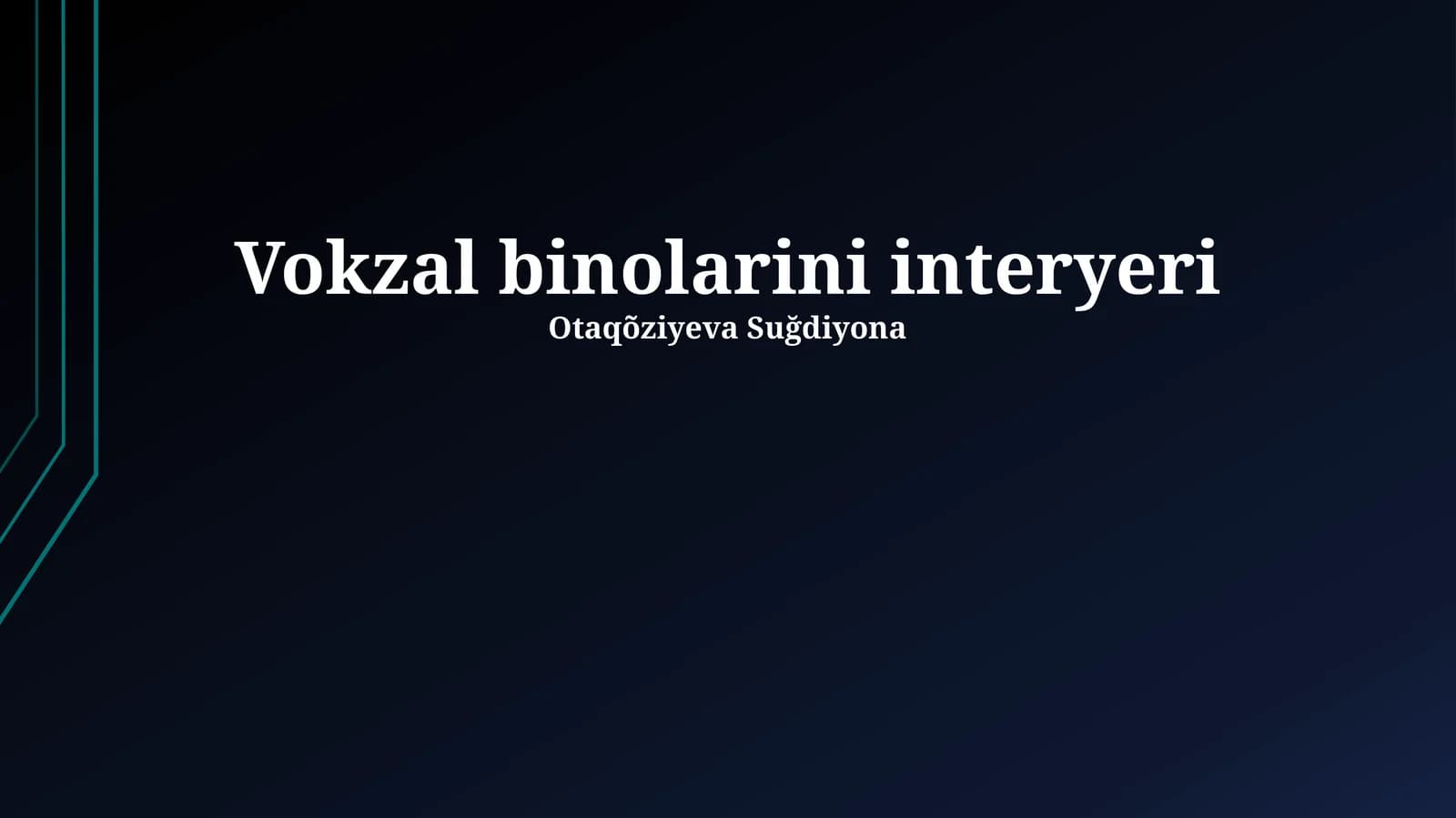 Vokzal binolarini interyeri