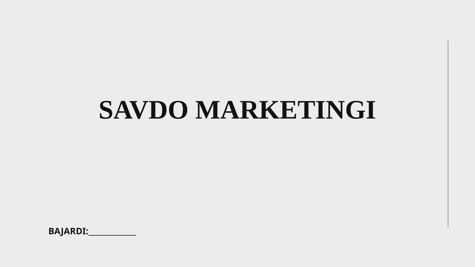 Savdo marketingi