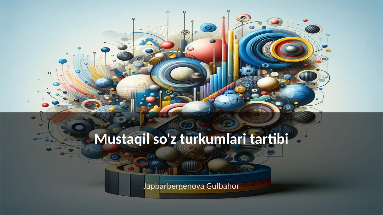 Mustaqil so'z turkumlari tartibi