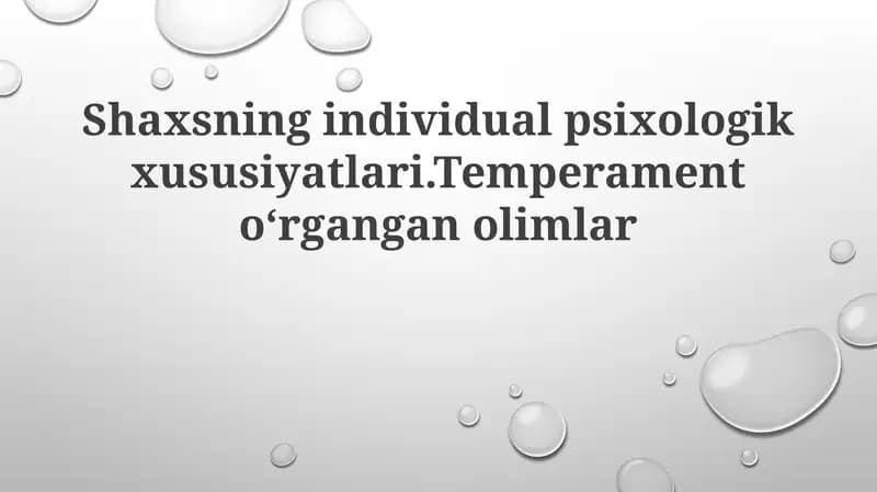 Temperament