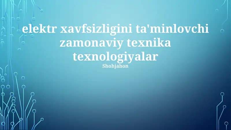 Aqlli Tarmoq Texnologiyalari